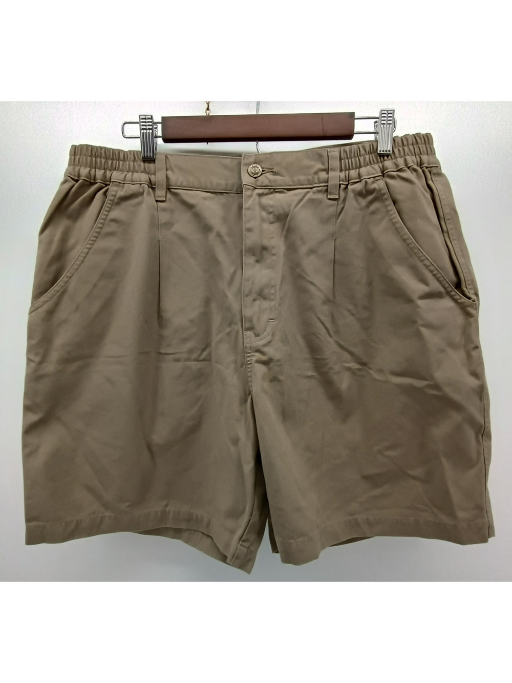 Cabela's Relaxed Fit Cotton Canvas Short Pleated Front Side Elastic 36 L New